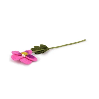 Sjaal met Verhaal Viooltje Vilt Fuchsia - afbeelding 2