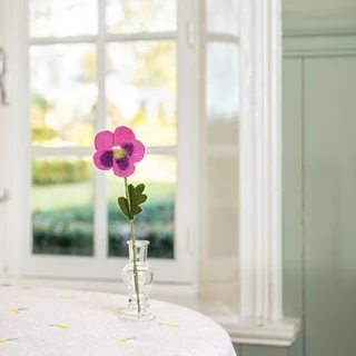 Sjaal met Verhaal Viooltje Vilt Fuchsia - afbeelding 3