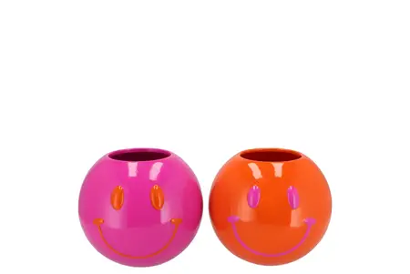 Smiley Pot Paars/Oranje S (assorti) - afbeelding 1