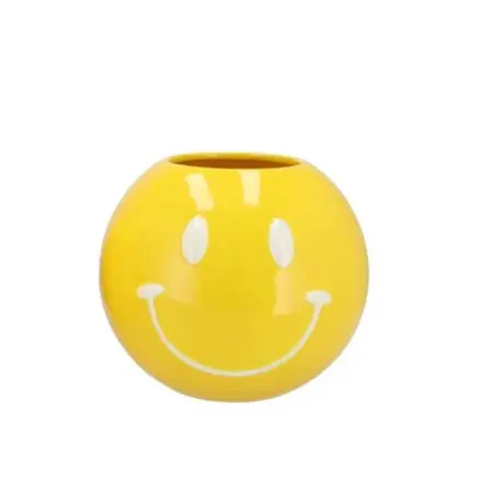 Smiley Yellow Vase 15x15x12cm