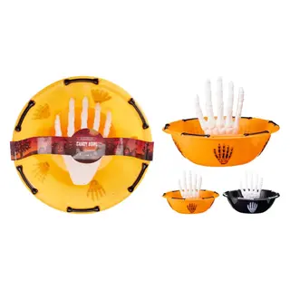 Snoepschaal Halloween (oranje of zwart) - afbeelding 1