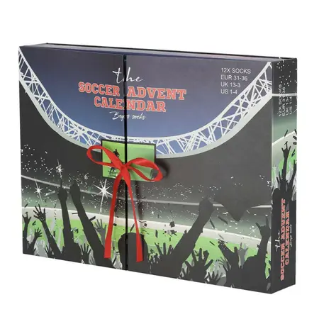 Sokken Adventskalender Voetbal - 12 paar - Maat 31/36 - afbeelding 1