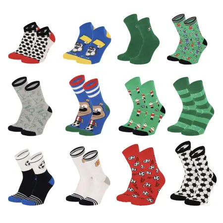 Sokken Adventskalender Voetbal - 12 paar - Maat 31/36 - afbeelding 3
