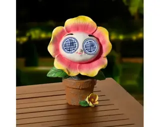 Solar bloemlamp met LED ogen