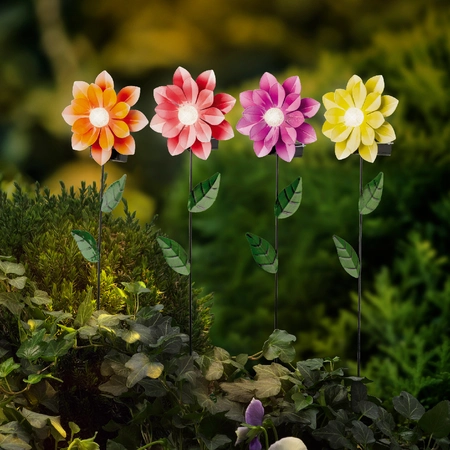 Solar Bloem Geel Steker IJzer H49.5cm - afbeelding 2