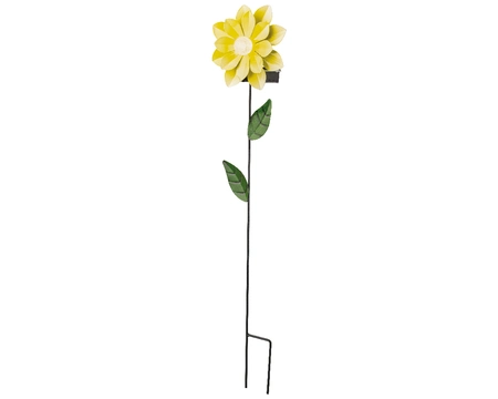 Solar Bloem Geel Steker IJzer H49.5cm - afbeelding 1