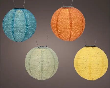 Solar Lantaarn Ø25h23cm (diverse kleuren) - afbeelding 2