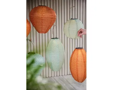 Solar Lantaarn Ø25h23cm (diverse kleuren) - afbeelding 3