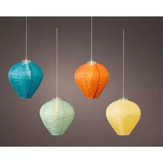 Solar Lantaarn Ø30h28cm (diverse kleuren) - afbeelding 2