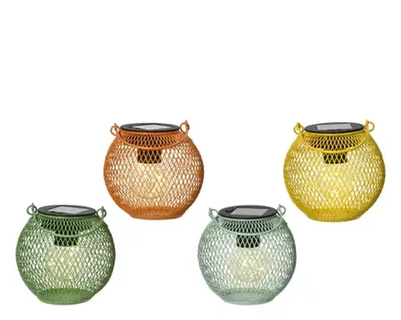 Solar Lantaarn Metaal - Lumineo - Ø12,5x13cm