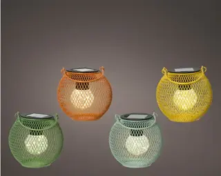 Solar Lantaarn Metaal - Lumineo - Ø12,5x13cm - afbeelding 2