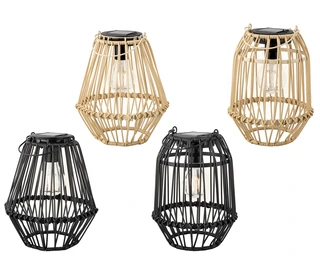 Solar Lantaarn Naturel of Zwart H21.5cm (verschillende modellen) - afbeelding 1