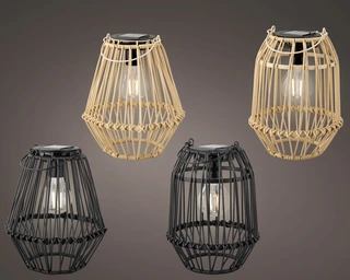 Solar Lantaarn Naturel of Zwart H21.5cm (verschillende modellen) - afbeelding 2