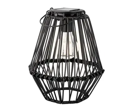 Solar Lantaarn Naturel of Zwart H21.5cm (verschillende modellen) - afbeelding 5