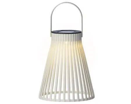 Lumineo Solar Lantaarn Plastic H.18.5cm - Wit