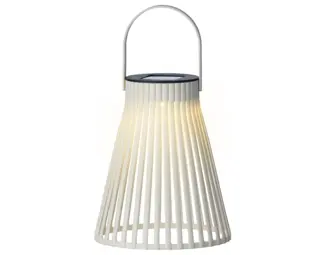 Lumineo Solar Lantaarn Plastic H.18.5cm - Wit