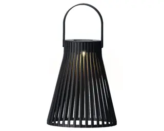 Solar Lantaarn Plastic H.18.5cm - Zwart