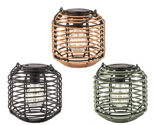 Solar Lantaarn Wicker H16cm (keuze uit 3 kleuren) - afbeelding 1