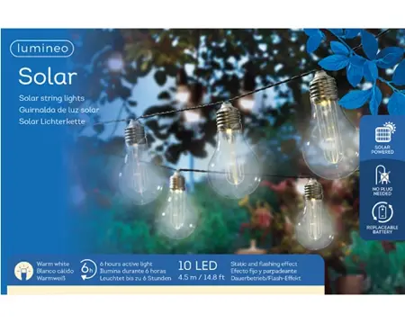 Solar Partylight – 2 Functies – Twinkel Effect – 4,5 m - afbeelding 5