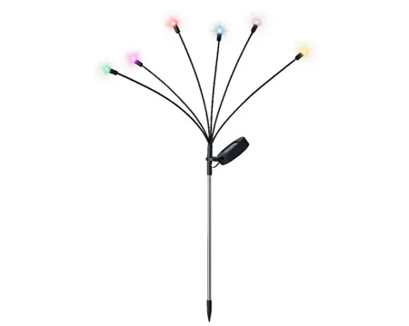Solar Priklamp 70 cm – Multicolor Steady Licht – Kunststof Zwart