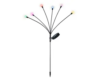 Solar Priklamp 70 cm – Multicolor Steady Licht – Kunststof Zwart