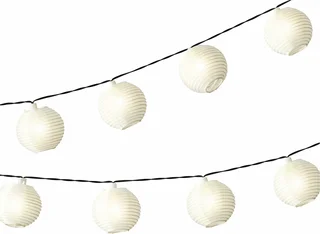 Solar stringlights nylon steady – 4,5 m warm wit licht voor buiten