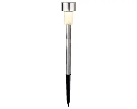 Solar Tuinlamp Steker RVS h24cm - afbeelding 1