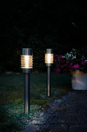 Solar Tuinlamp Torino RVS - hoogte 43cm - afbeelding 3