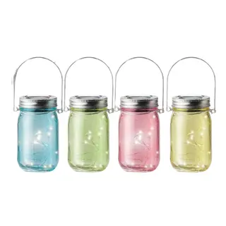 Solar Tuinlicht Glas H14cm Warmwit (assorti)