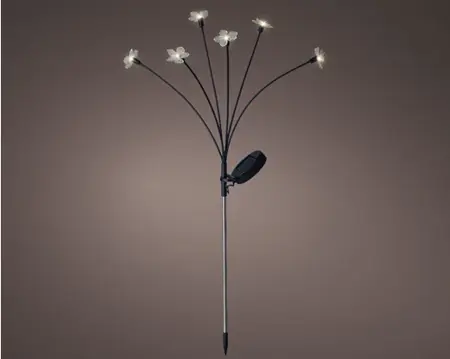 Solar Tuinsteker Bloem H70cm 6 lampjes - afbeelding 2