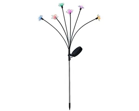 Solar Tuinsteker Bloem H70cm 6 lampjes gekleurd - afbeelding 1