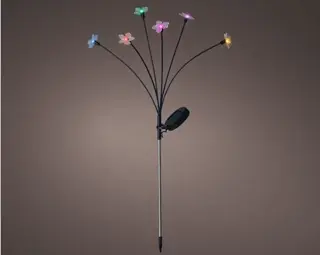Solar Tuinsteker Bloem H70cm 6 lampjes gekleurd - afbeelding 2