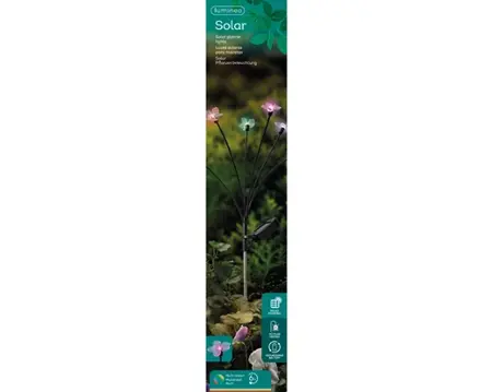 Solar Tuinsteker Bloem H70cm 6 lampjes gekleurd - afbeelding 4