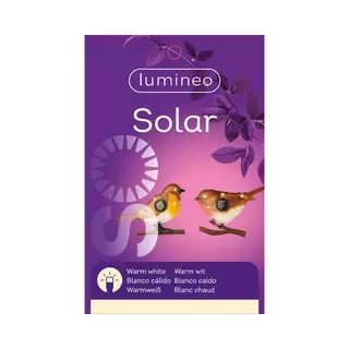 Solar Vogel Metaal - Lumineo - 4,5x18x13cm