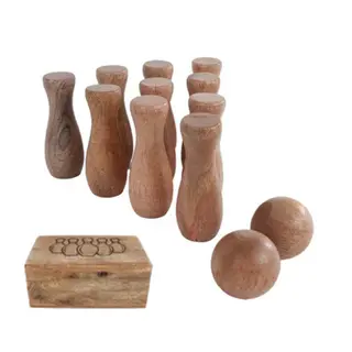 Spel Bowling Hout 13x8x5cm