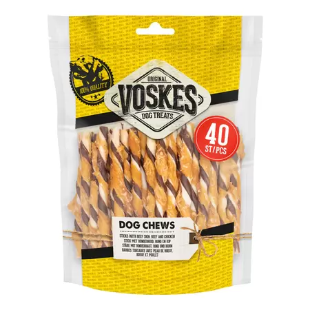 Stick Rund/kip Rawhide 400g - Voskes