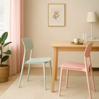 Stoel Primus Plastic 42x40x79cm - Roze - afbeelding 2