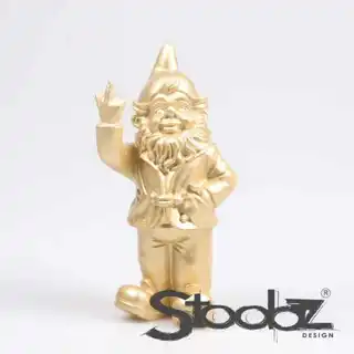 Stoobz Tuinkabouter F*ck You 20cm - Goud - afbeelding 2