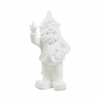 Stoobz Tuinkabouter F*ck You 20cm - Wit - afbeelding 1
