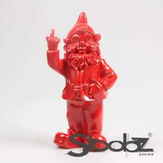 Stoobz Tuinkabouter F*ck You 32cm - Rood - afbeelding 2