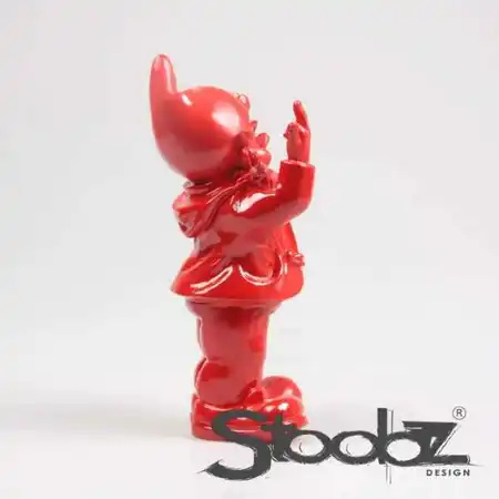 Stoobz Tuinkabouter F*ck You 32cm - Rood - afbeelding 3