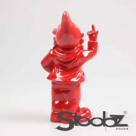 Stoobz Tuinkabouter F*ck You 32cm - Rood - afbeelding 4
