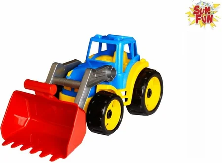 Sun Fun Tractor met Shovel – 36 cm – Zandbakspeelgoed – Stevig Kunststof