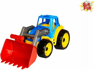 Sun Fun Tractor met Shovel – 36 cm – Zandbakspeelgoed – Stevig Kunststof