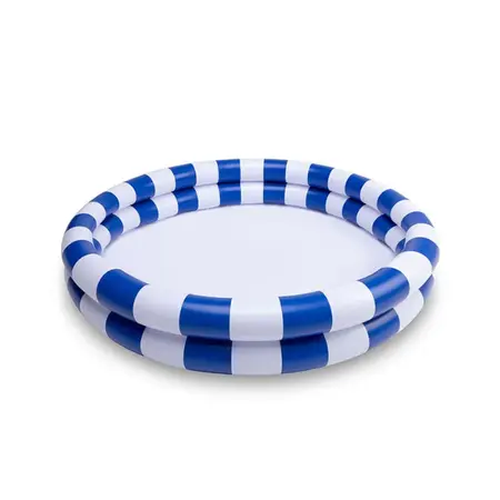 Swim Essentials Kinderzwembad – Ø 100 cm – Blauw/Wit Gestreept