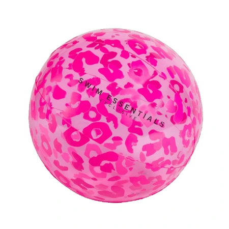 Swim Essentials - Strandbal Neon Roze Panterprint Ø 51 cm - afbeelding 1