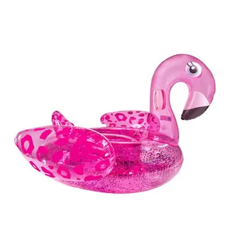Swim Essentials XXL Flamingo – Neon Roze Panterprint – 160×130×67 cm
