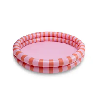 Swim Essentials Babyzwembad Flow – Ø 100 cm – Roze/Rood Gestreept