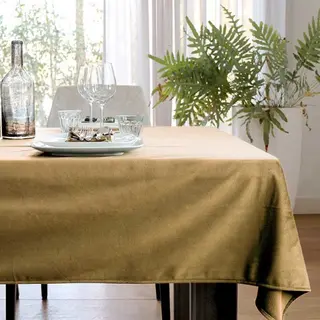 Tafelkleed Velours Gold 145x250cm - afbeelding 2