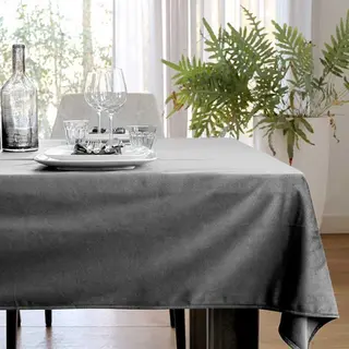 Tafelkleed Velours Grey 145x250cm - afbeelding 2